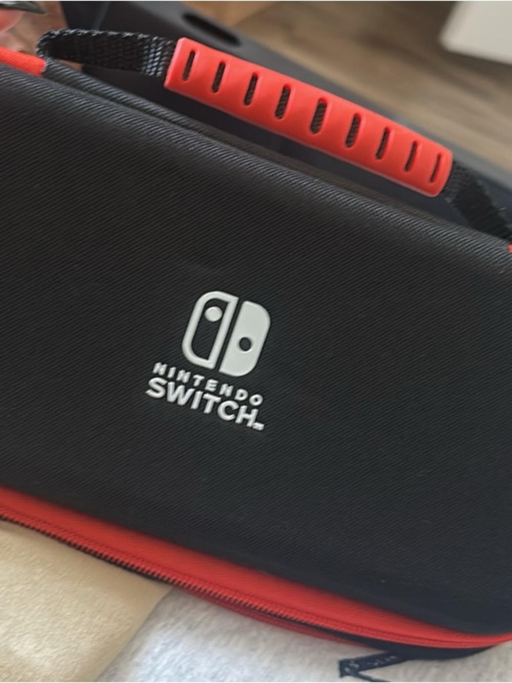 Nintendo Switch Black Case with Red Accents